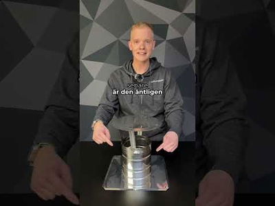 Regnhuv i rostfritt stål - kvadratisk bottenplatta