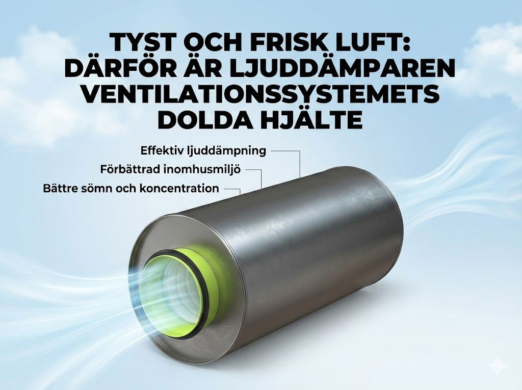 Tyst och frisk luft: Därför är ljuddämparen ventilationssystemets dolda hjälte