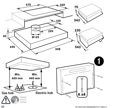 Spiskåpa Systemair Monolit-B för SAVE och centralaggregat
