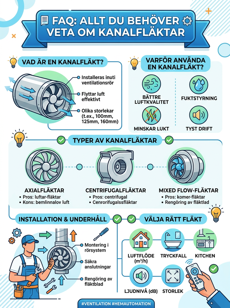 FAQ: Allt du behöver veta om kanalfläktar