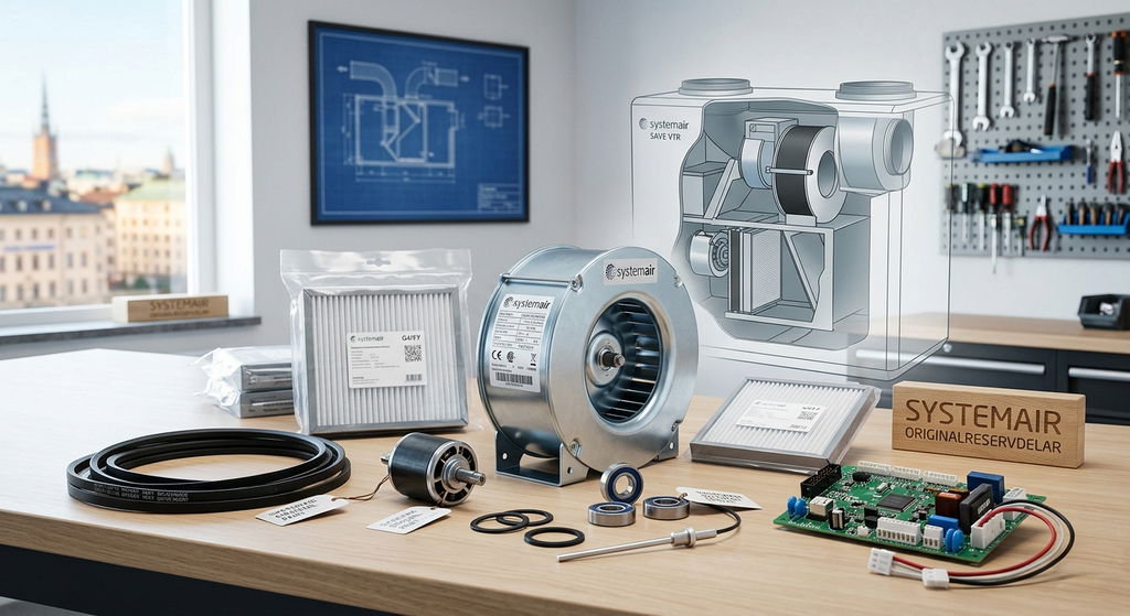 Originalreservdelar till Systemair – Förläng livet på ditt FTX-aggregat