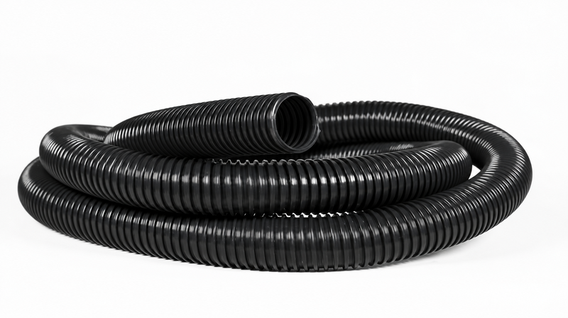 Svart våtluftsslang 45mm i PVC