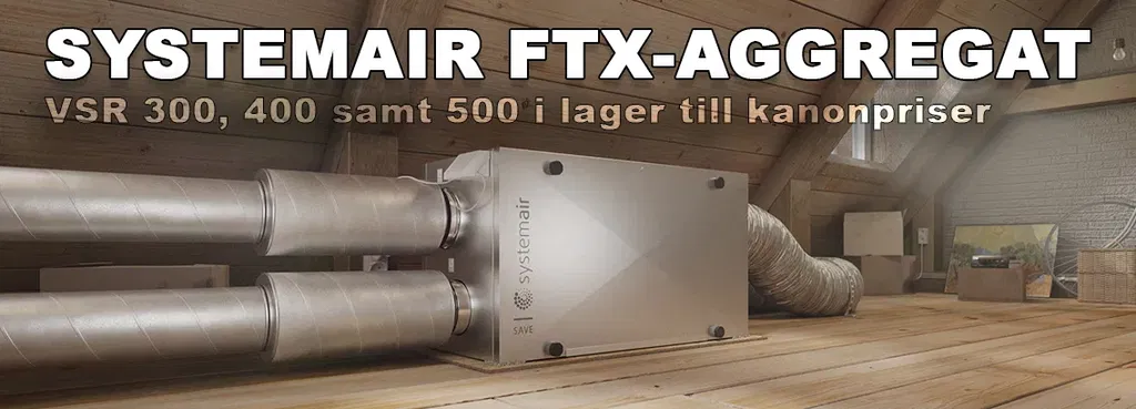 Effektiv FTX-ventilation med Systemair SAVE-serien
