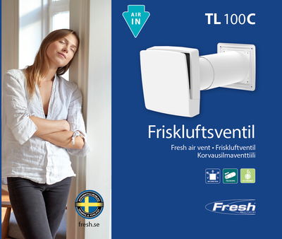 Väggventil Fresh TL98F / TL100C