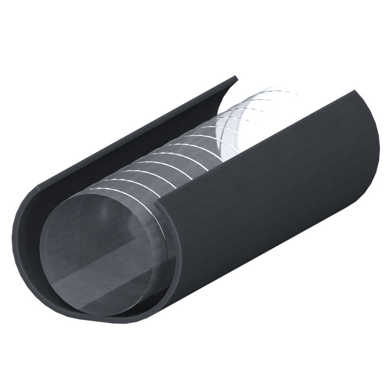 Isolering cellgummi spiralrör 1 meter - tjocklek 19mm