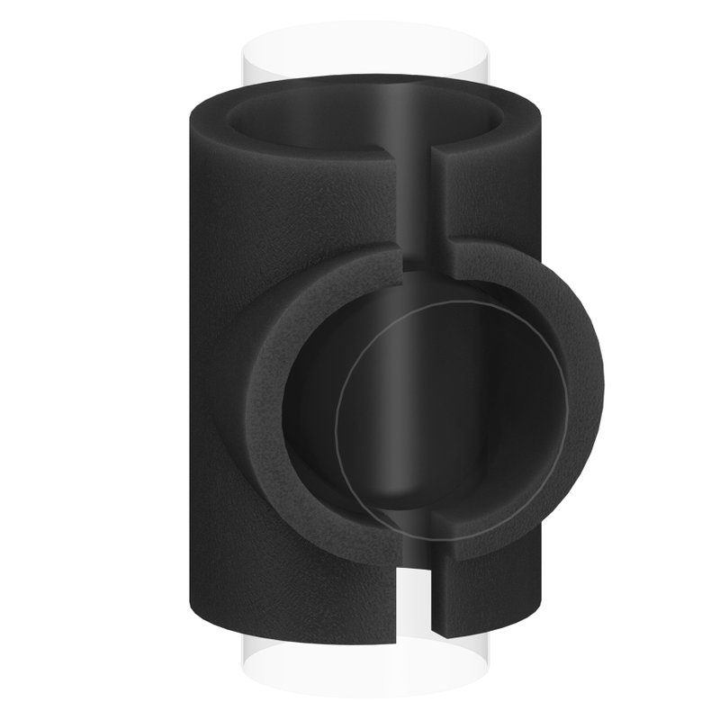 Isolering cellgummi T-rör tjocklek 19mm
