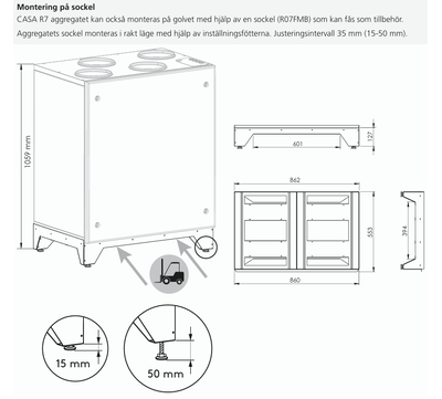 Swegon monteringssockel R07FMB