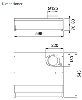 Spiskåpa Systemair CLASSIC - B