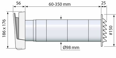 Väggventil Fresh TL98F / TL98C