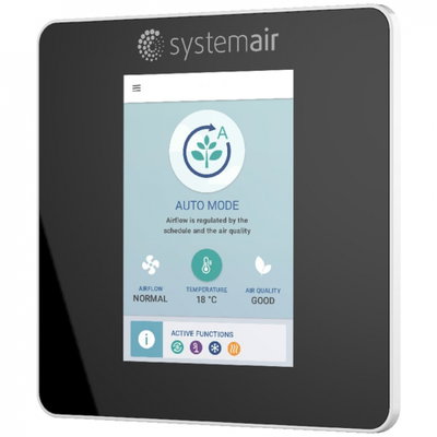 Systemair Save Touch-display svart