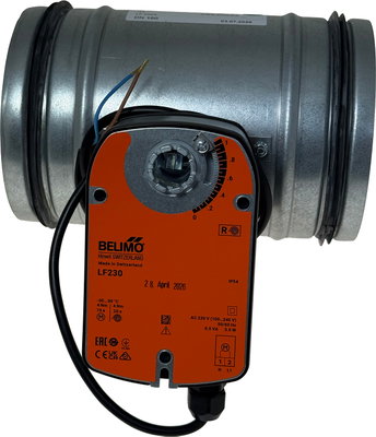 Spjäll med motor 250 230V