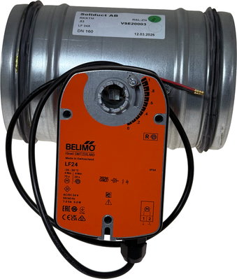 Spjäll med motor 250 24V