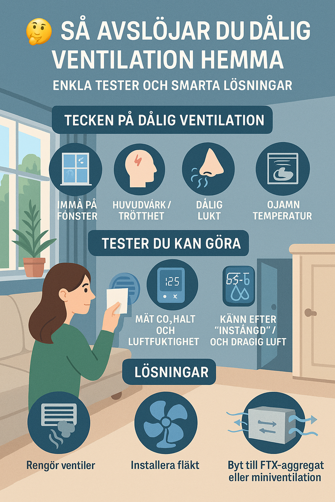 💨 Så avslöjar du dålig ventilation hemma – enkla tester och smarta lösningar