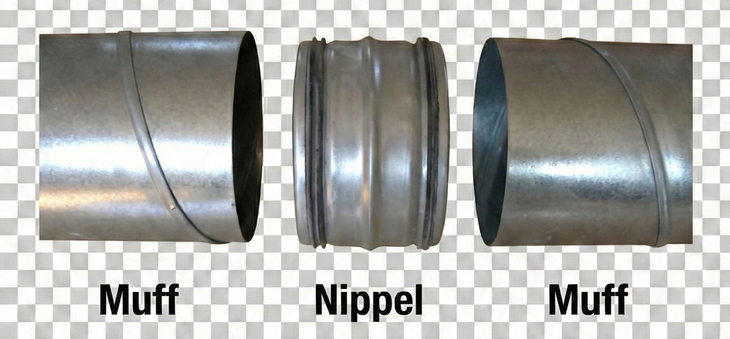 Varför använder man begreppen muff och nippel inom ventilation?