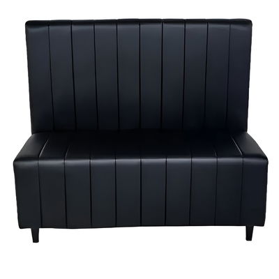 Restaurangsoffa 120 cm, 2-sits Svart