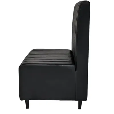 Restaurangsoffa 120 cm, 2-sits Svart