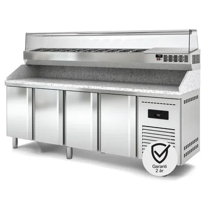 Pizzabänk 2245 mm 4 dörrar  MPI-70-225R