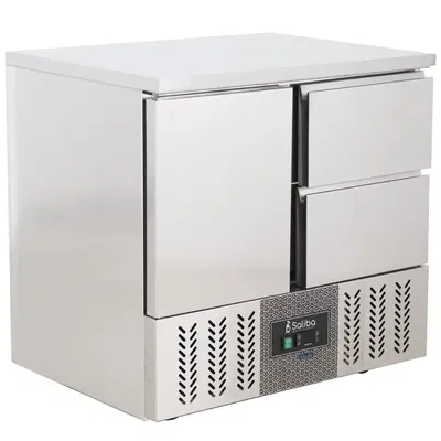 Kylbänk 90 cm 1 dörr/2 draglådor