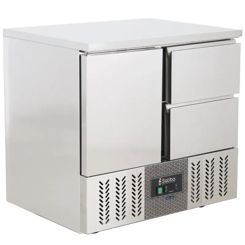 Kylbänk 90 cm 1 dörr/2 draglådor