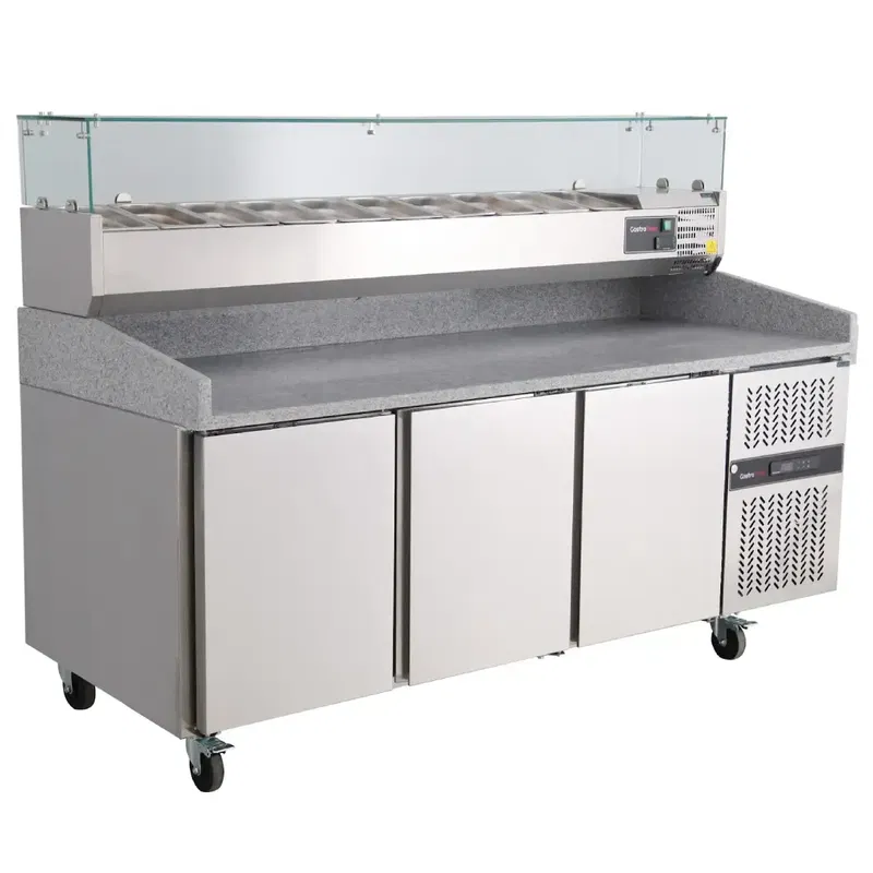 Komplett Pizzabänk 3 dörrar m. ränna