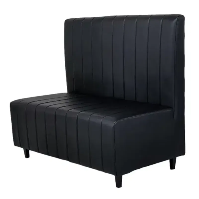 Restaurangsoffa 120 cm, 2-sits Svart