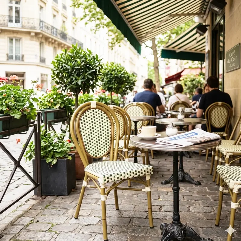 Stol Paris I Creme/Grön