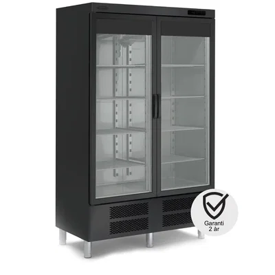 Degkyl 964 L. 2x glasdörr -2/+8°C, 543 W. Svart