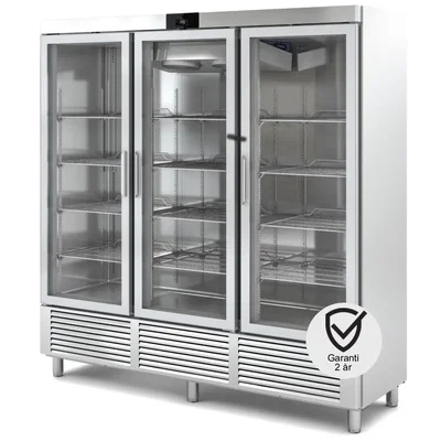 Frysskåp 1852 L. 3 glasdörr -20 -15°C,  1814 W.