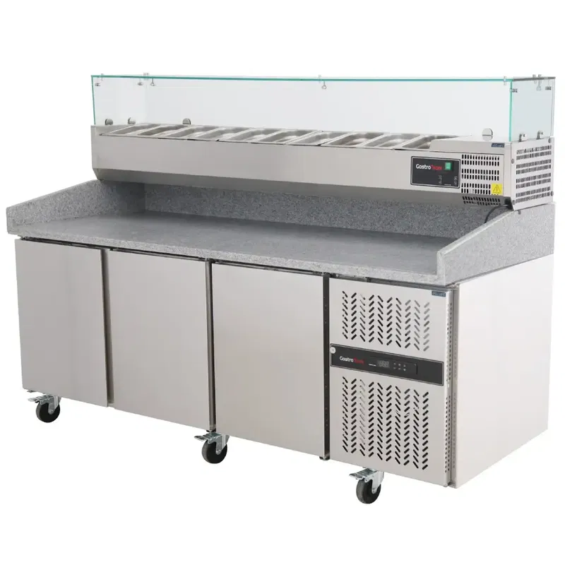 Komplett Pizzabänk 3 dörrar m. ränna