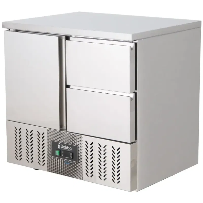 Kylbänk 90 cm 1 dörr/2 draglådor