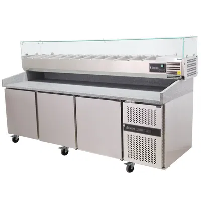 Komplett Pizzabänk 3 dörrar 241 cm