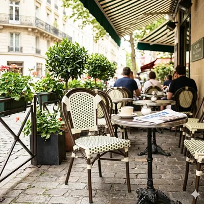 Stol Paris IV Creme/Grön