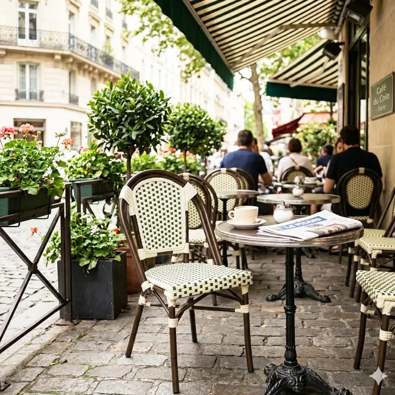 Stol Paris IV Creme/Grön