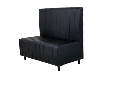 Restaurangsoffa 120 cm, 2-sits Svart