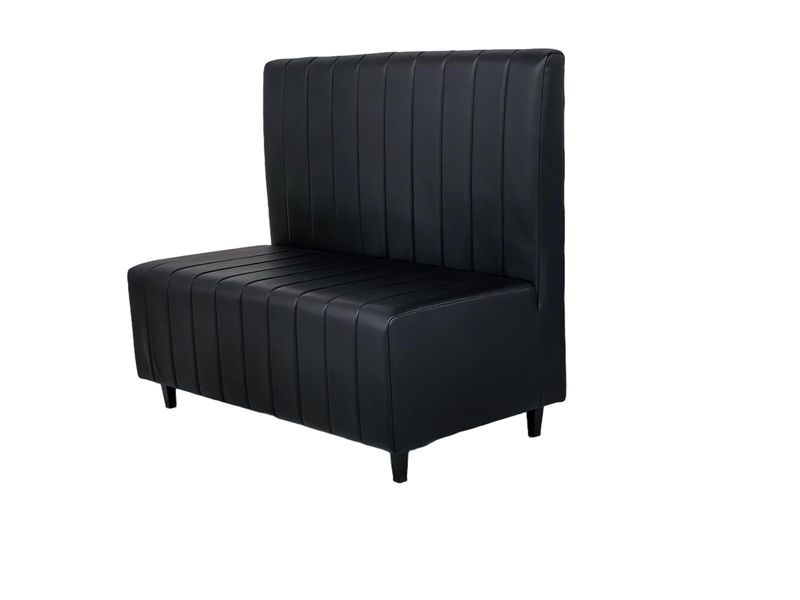 Restaurangsoffa 120 cm, 2-sits Svart