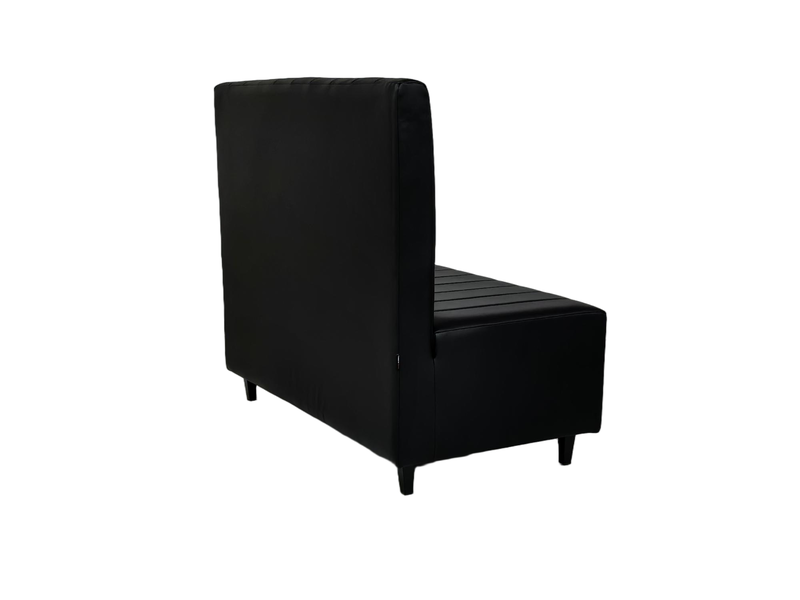 Restaurangsoffa 120 cm, 2-sits Svart