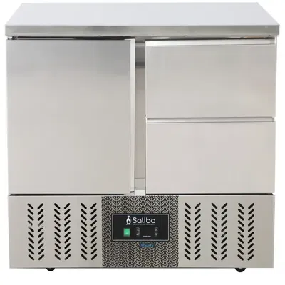 Kylbänk 90 cm 1 dörr/2 draglådor