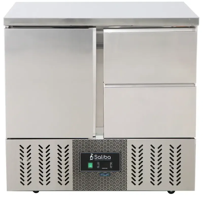 Kylbänk 90 cm 1 dörr/2 draglådor