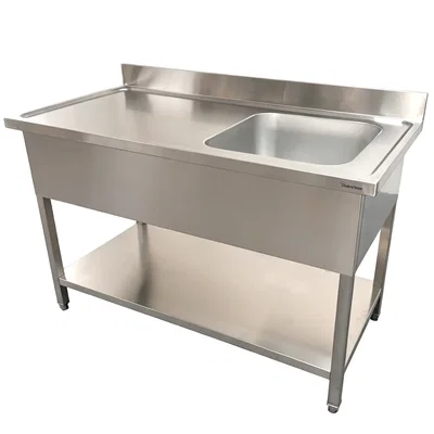 Diskbänk 140 cm Ho Höger, Underhylla