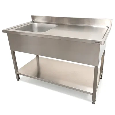 Diskbänk 140 cm Ho Vänster, Underhylla