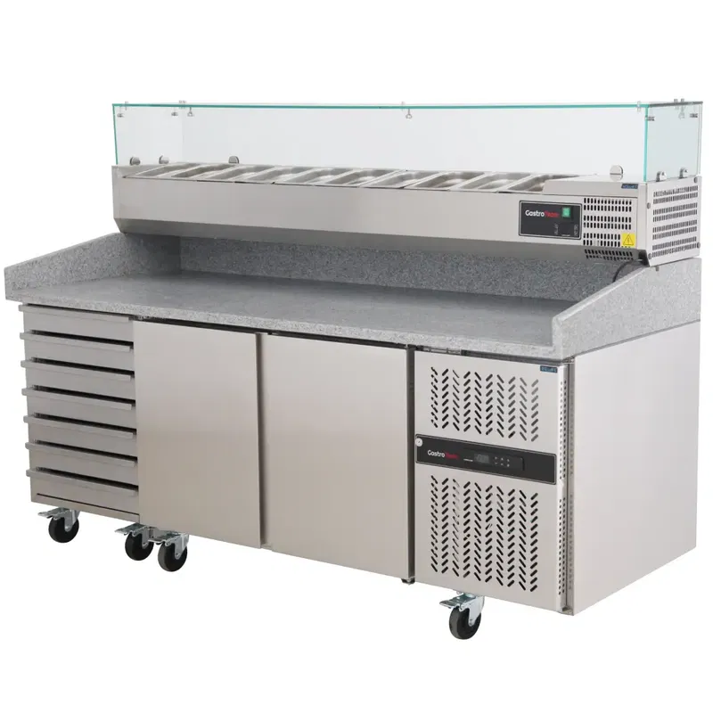 Komplett Pizzabänk 2 dörrar 7 draglådor