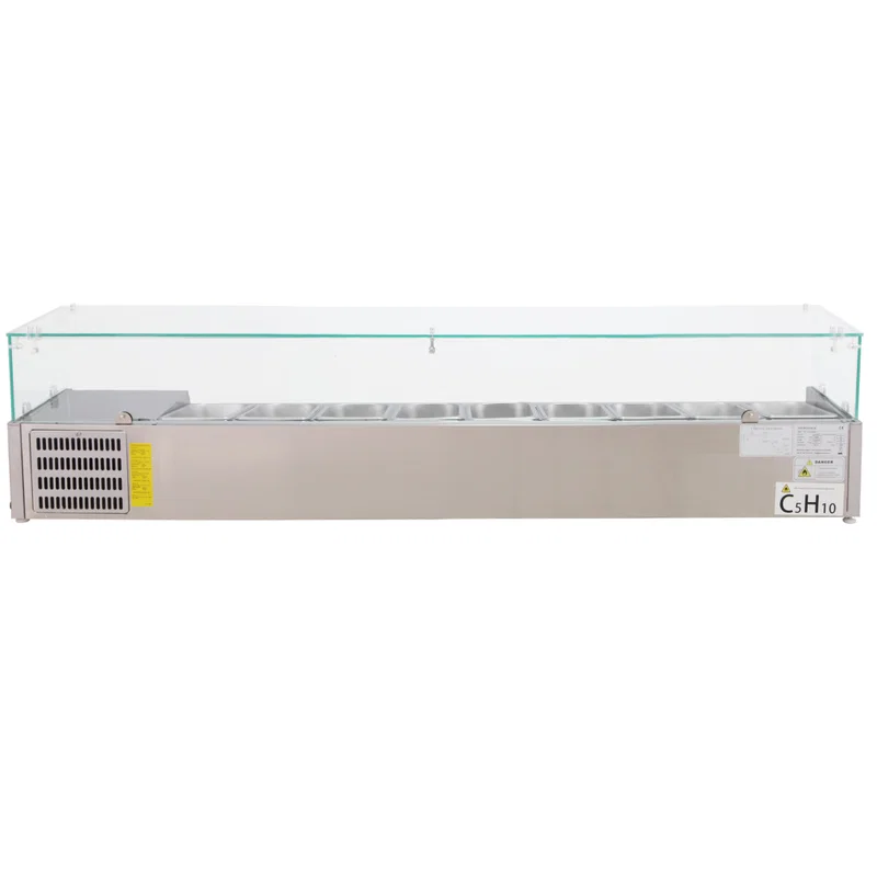 Kylränna 200 cm Glastopp 9xGN 1/3