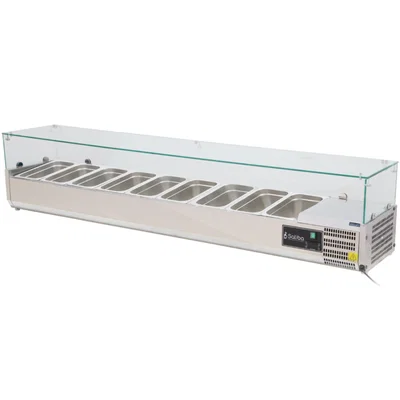 Kylränna 200 cm Glastopp 9xGN 1/3