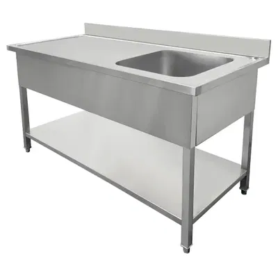 Diskbänk 160 cm Ho Höger, Underhylla