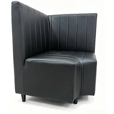 Hörnsoffa Edessa 2-sits 750x750x950 mm Svart