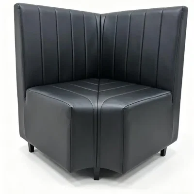 Hörnsoffa Edessa 2-sits 750x750x950 mm Svart