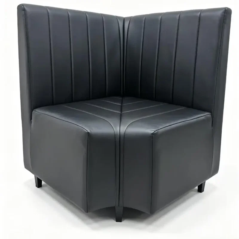 Hörnsoffa Edessa 2-sits 750x750x950 mm Svart