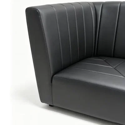 Hörnsoffa Edessa 2-sits 750x750x950 mm Svart