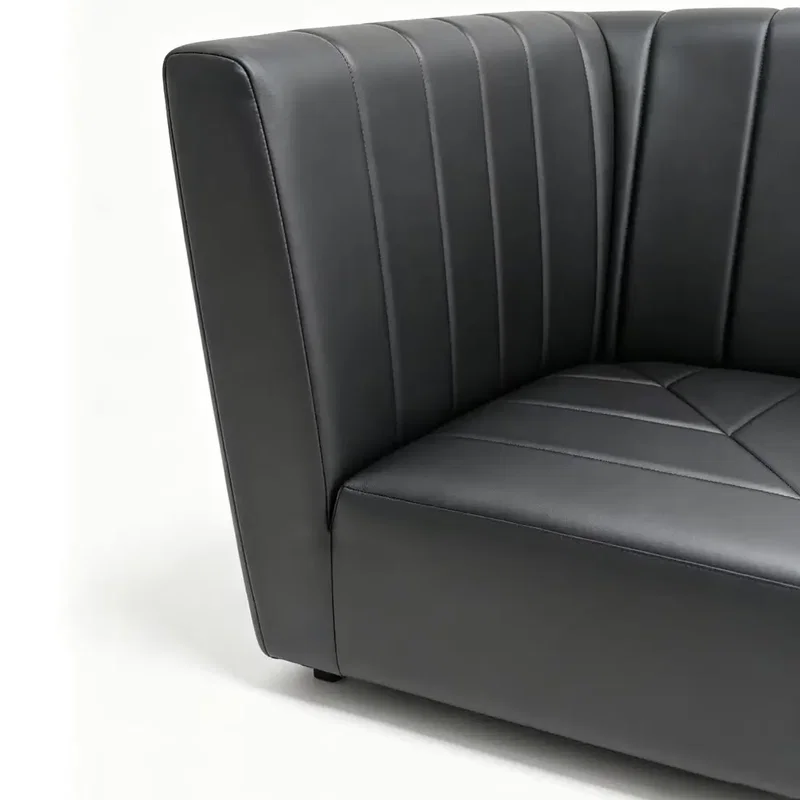 Hörnsoffa Edessa 2-sits 750x750x950 mm Svart