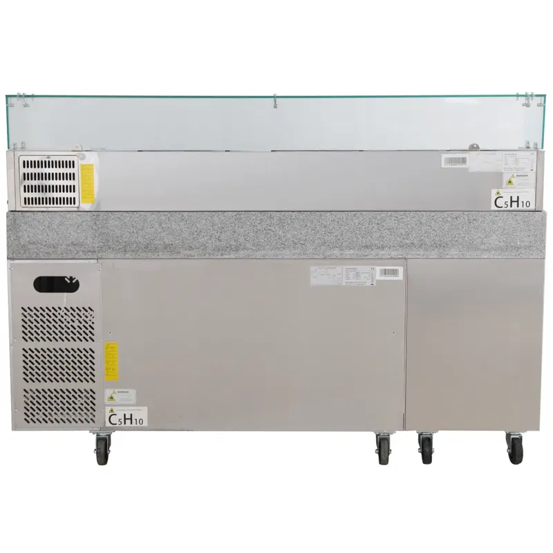 Komplett Pizzabänk 2 dörrar 7 draglådor